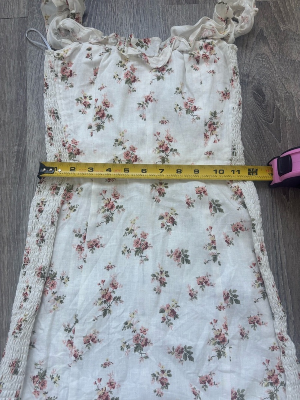 Reformation Cream Floral linen Dress size 0 - Picture 8 of 8